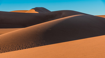 Fototapeta na wymiar Sand dunes in Erg Chigaga, Morocco