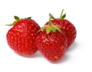 Strawberry isolated on white background. close up