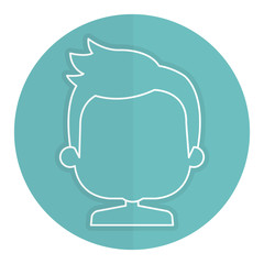 cute boy avatar character vector illustration design
