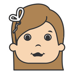 cute little girl character vector illustration design