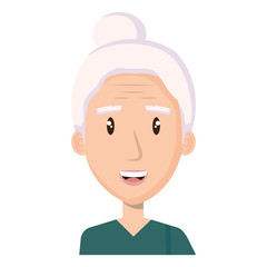 cute grandmother avatar character vector illustration design