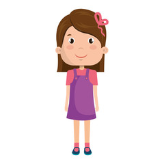 cute little girl character vector illustration design