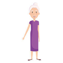 cute grandmother avatar character vector illustration design