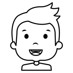 Obraz na płótnie Canvas cute boy avatar character vector illustration design