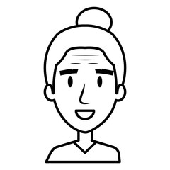 cute grandmother avatar character vector illustration design