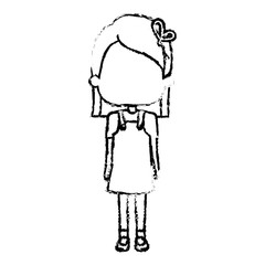 cute little girl character vector illustration design