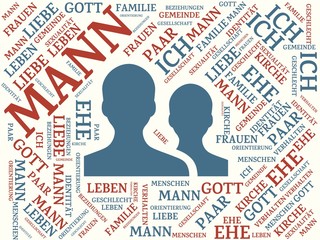 HOMOSEXUALITÄT - Bilder mit Wörtern aus dem Bereich Homosexualität, Wort, Bild, Illustration