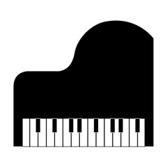 grand piano instrument musical vector illustration design