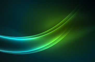 Obraz premium Vector glowing wave, smoke