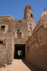 The fortified Islamic town of Al Qasr was built at Dakhla Oasis in the 12th century, Dakhla, Egypt