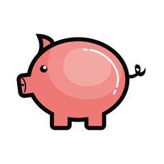 piggy savings isolated icon vector illustration design