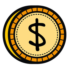 coin money isolated icon vector illustration design