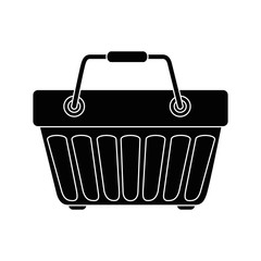 shopping basket icon over white background vector illustration