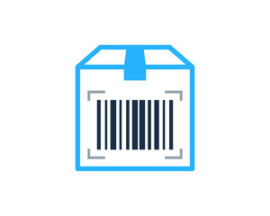 Box Barcode Icon Logo Design Element