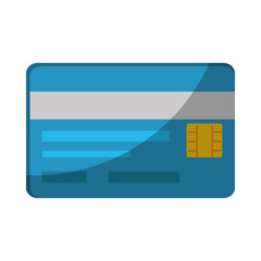 credit card icon over white background colorful design vector illustration