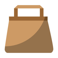shopping bag icon over white background vector illustration