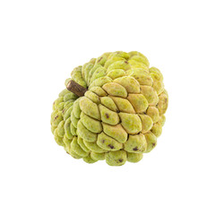 Custard apple isolated on white background.Clipping Path