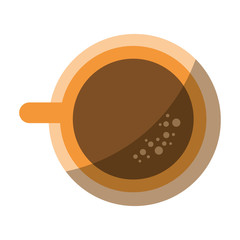 coffee mug icon over white background vector illustration