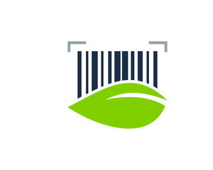 Nature Barcode Icon Logo Design Element