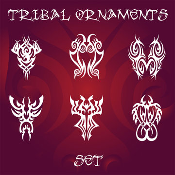 Tribal ornaments for tattoo or design