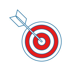 arrow and bow icon over white background colorful design vector illustration