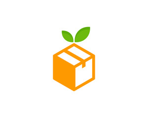 Fruit Box Icon Logo Design Element