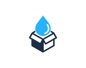 Box Water Icon Logo Design Element