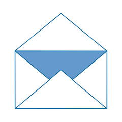 envelope icon over white background colorful design vector illustration