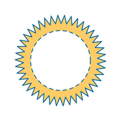 sun icon over white background colorful design vector illustration