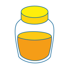 honey bottle icon over white background colorful design vector illustration