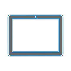 tablet device icon over white background colorful design vector illustration