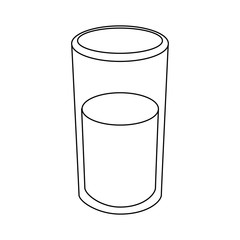 glass of water icon over white background vector illustration