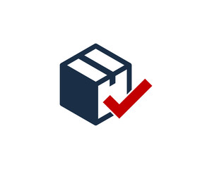 Box Check Icon Logo Design Element