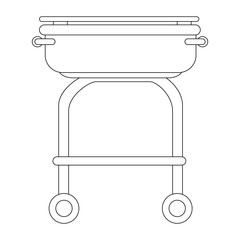 buffet tray icon over white background vector illustration