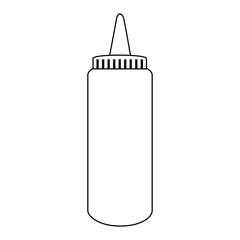sauce bottle icon over white background vector illustration