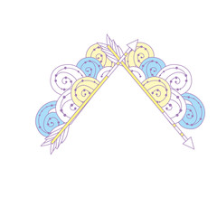 cute arrows element with ornamental design