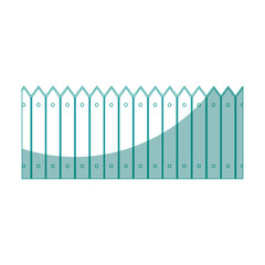 wooden fence icon over white background vector illustration