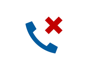Delete Call Icon Logo Design Element