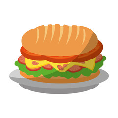 hamburger icon over white background colorful design vector illustration