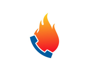 Hot Call Icon Logo Design Element