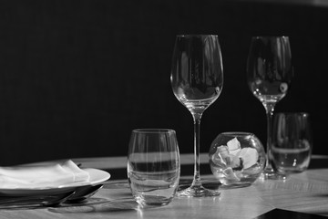 dish spoon fork on table at restaurant