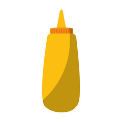 sauce bottle icon over white background vector illustration