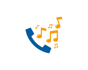 Fototapeta premium Music Call Icon Logo Design Element