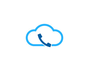 Cloud Call Icon Logo Design Element