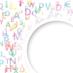 Vector Abstract Alphabet background