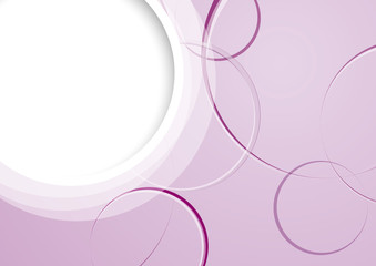 Abstract minimal geometric round circle shapes design background in purple