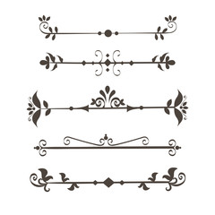 Beautiful border set over white background vector illustration