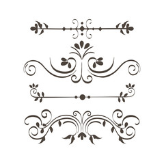 Beautiful ornamental borders over white background vector illustration