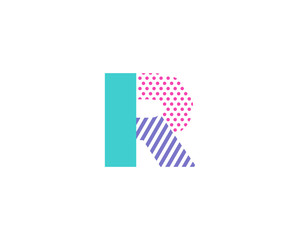 Obraz premium Geometric Abstract Shape Letter Icon Logo Design Element