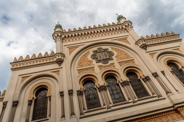 The Spanish Synagogue in Prague, in Jewish Town. Built in moorish revival style. Jewish Museum, Praha, Czech Republic